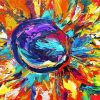 Colorful Abstract Sunflower Paint By Numbers