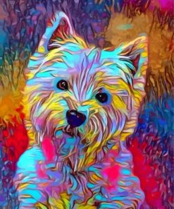 Colorful Westien Puppy Paint By Numbers
