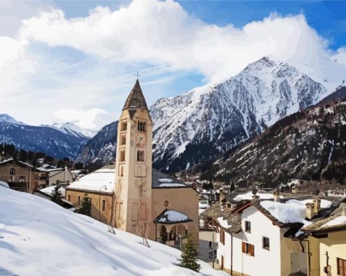 Courmayeur Town Paint By Numbers