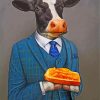 Cow Wearing Suit Paint By Numbers