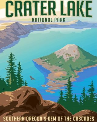 Crater Lake Paint By Numbers