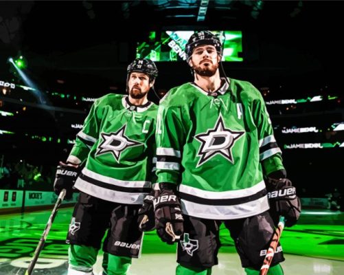 Dallas Stars Ice Hockey Players Paint By Numbers