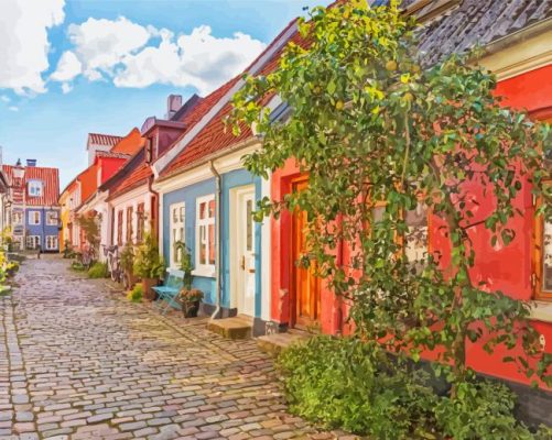 Denmark Aalborg Streets Paint By Numbers