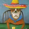 Dog In Sombrero Paint By Numbers