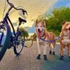 Biking With Dogs Paint By Numbers