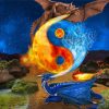 Dragon Water And Fire Paint By Numbers