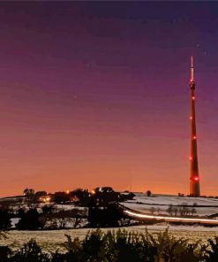 Emley Moor At Night Paint By Numbers