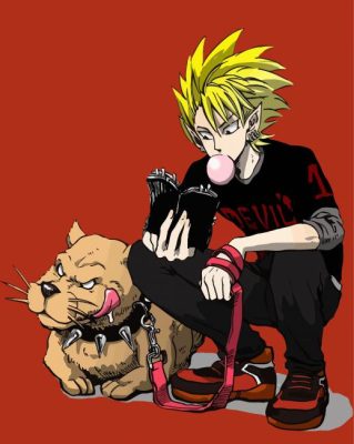 Eyeshield 21 Characters And Dog Paint By Numbers