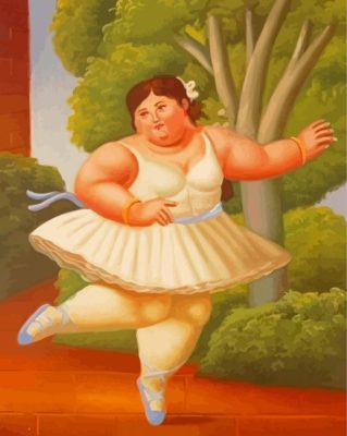 Fat Ballerina Girl Paint By Numbers