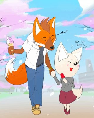 Fenneko And Ookami Paint By Numbers