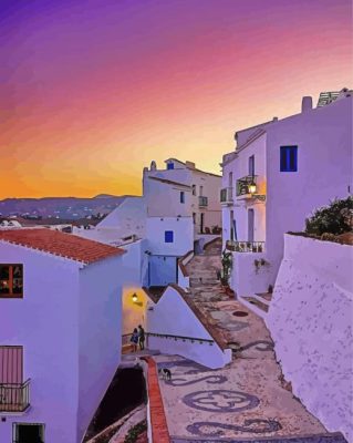 Frigiliana Spain Sunset Paint By Numbers