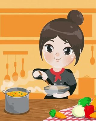 Girl Chef Paint By Numbers