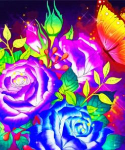 Glowing Roses Paint By Numbers
