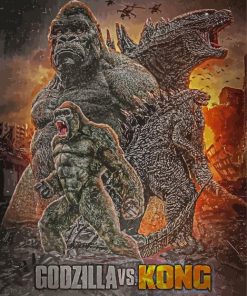 Godzilla Vs Kong Movie Poster Paint By Numbers