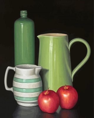 Green Still Life Art Paint By Numbers