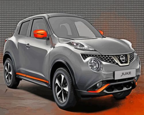 Grey And Orange Nissan Juke Paint By Numbers