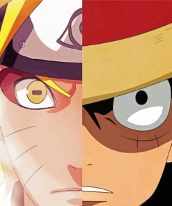 Half Naruto And Luffy Paint By Numbers