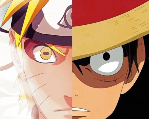 Half Naruto And Luffy Paint By Numbers