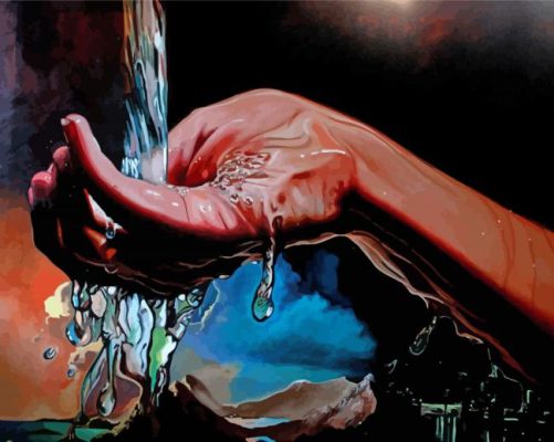 Hand In Water Paint By Numbers