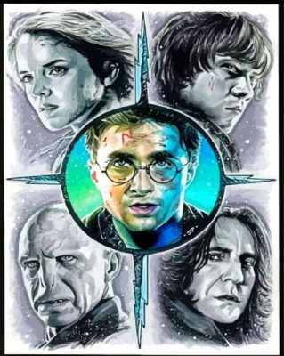 Harry Potter Deathly Hallows Characters Paint By Numbers