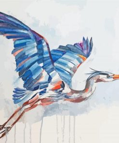 Heron Flying Art Paint By Numbers