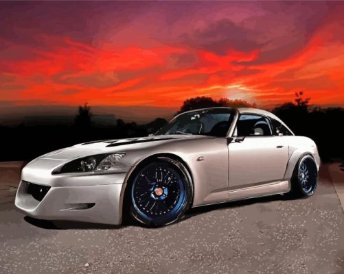 Honda S2000 at Sunset Paint By Numbers