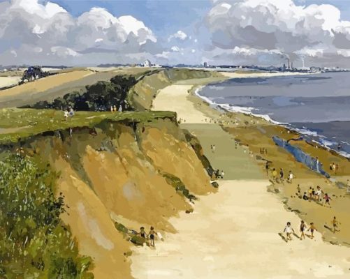 Hopton Sands Near Gorleston By Archibald Mellon Paint By Numbers