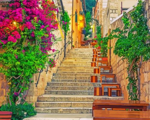 Hvar Alleys Photography Paint By Numbers