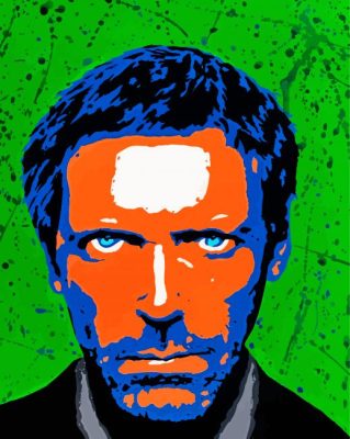 Illustration Hugh Laurie Paint By Numbers