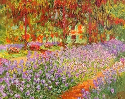 Irises Field By Claude Monet Paint By Numbers