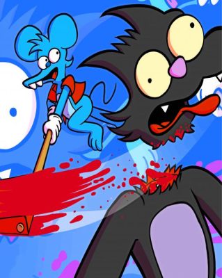 Itchy And Scratchy Paint By Numbers