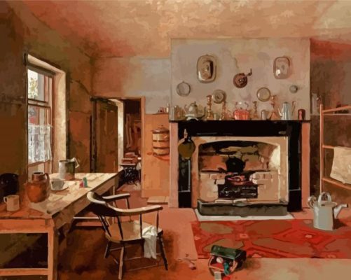 Kitchen By Frederick McCubbin Paint By Numbers