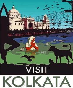 Kolkata Poster Paint By Numbers