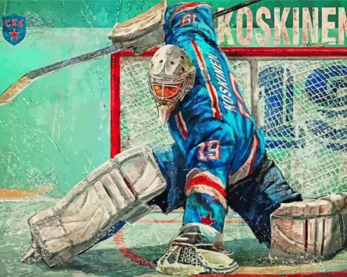 Mikko Koskinen Hockey Goalie Paint By Numbers