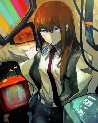 Kurisu Makise Steins Gate Anime Paint By Numbers