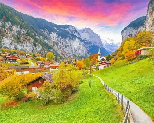 Lauterbrunnen Paint By Numbers