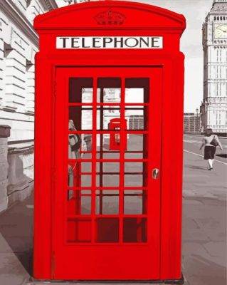 London Telephone Box Paint By Numbers