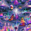Magical Space City Paint By Numbers