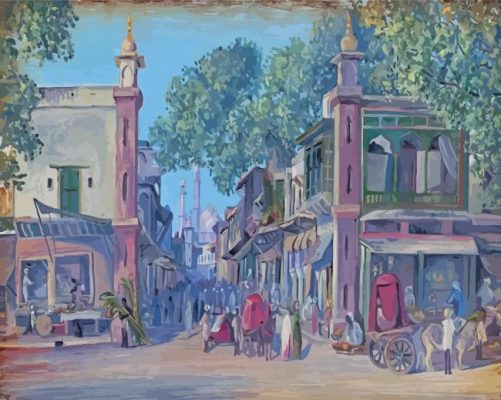 Marianne North Street Of Blood Delhi Paint By Numbers