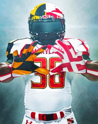 Maryland Terrapins Football Team Player Paint By Numbers