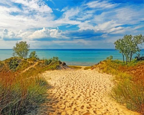 Michigan Beach Paint By Numbers