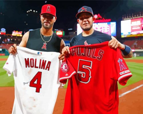 Molina And Pujols Players Paint By Numbers