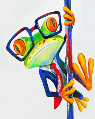 Mr Frog In Glasses Paint By Numbers