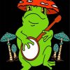 Mushroom Frog Playing Banjo Paint By Numbers