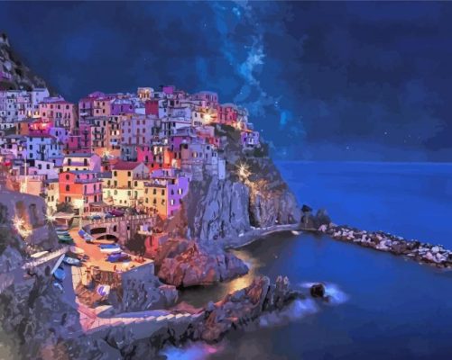 Night In Manarola Paint By Numbers