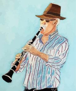 Old Clarinet Player Paint By Numbers