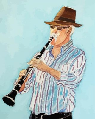 Old Clarinet Player Paint By Numbers