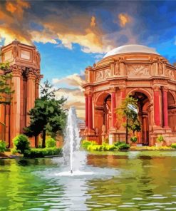 Palace Of Fine Arts California San Francisco Paint By Numbers