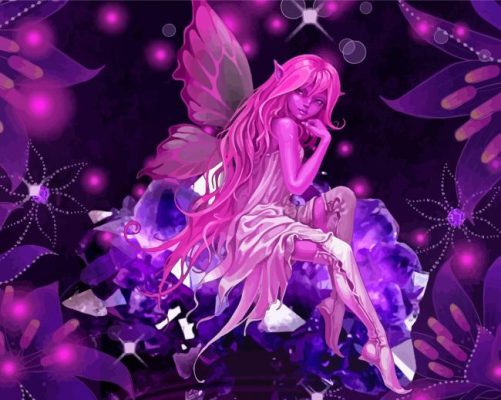 Pink Fairy Elf Paint By Numbers