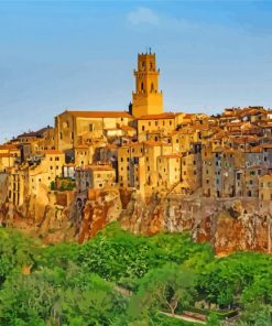 Pitigliano Town In Italy Paint By Numbers